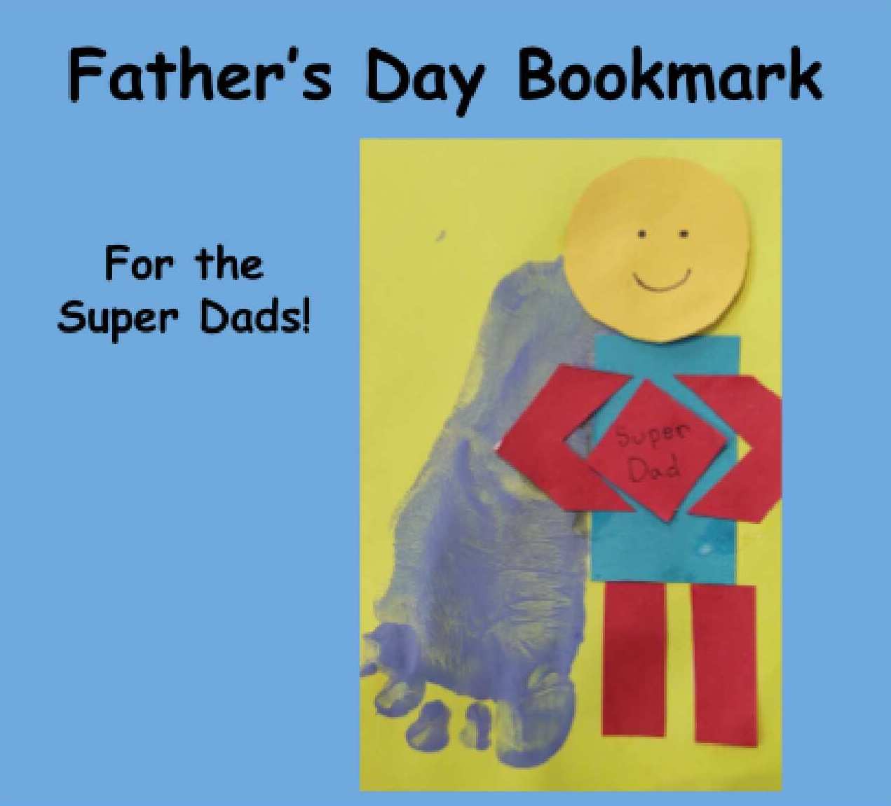 Father's Day Super Hero Bookmark